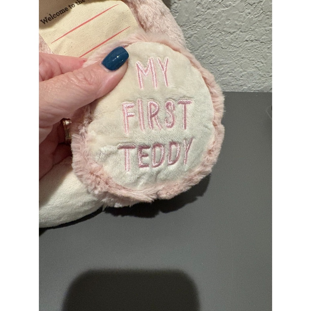 NWT DEMDACO "My First Teddy Bear" Pink 16" Plush Stuffed Animal Baby Shower Gift - Picture 4 of 11